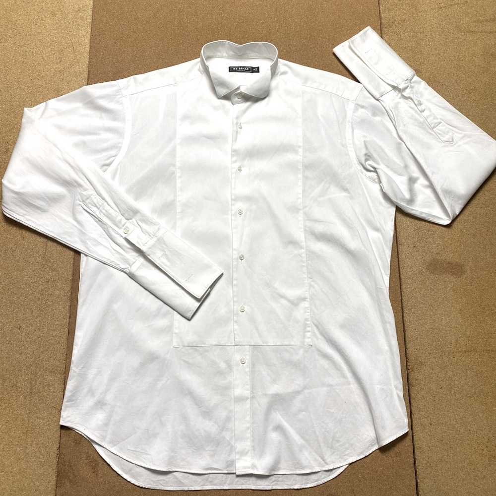 EUC IKE BEHAR EVENING Formal Wear Tuxedo French Cuff Dress Shirt 16/34